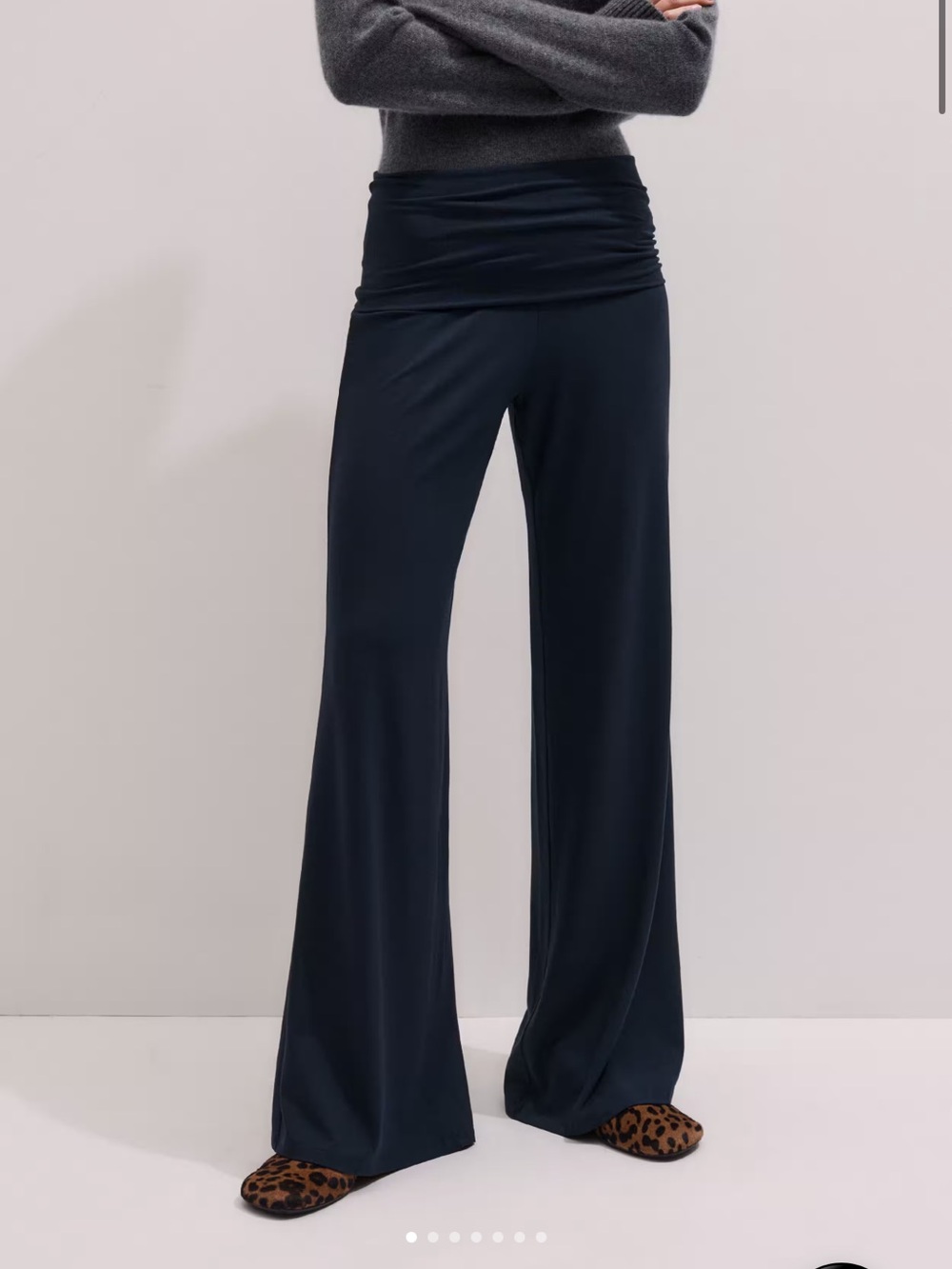 Me+Em Wide Leg Navy Palazzo Pants